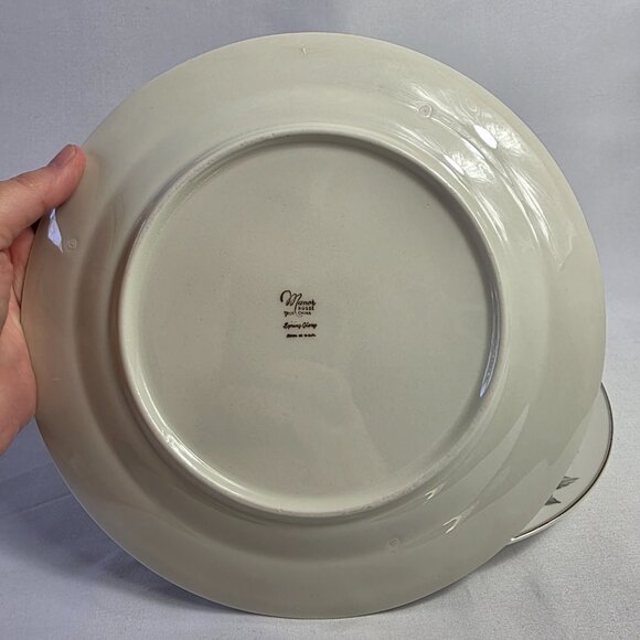 TWO Manor House Spring Glory Dinner Plates Pink & White Floral Gray Leaves - Picture 16 of 16